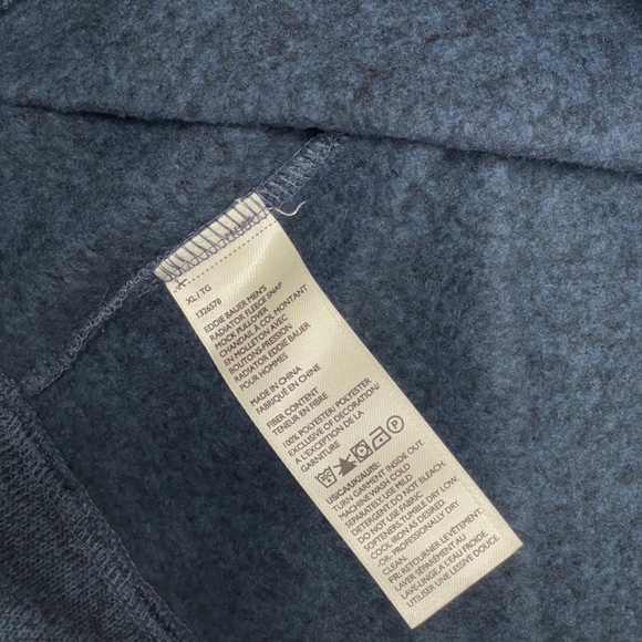 Eddie Bauer Radiator Fleece Snap Pullover Mock Neck — Men’s XL Blue Heather - Picture 9 of 9